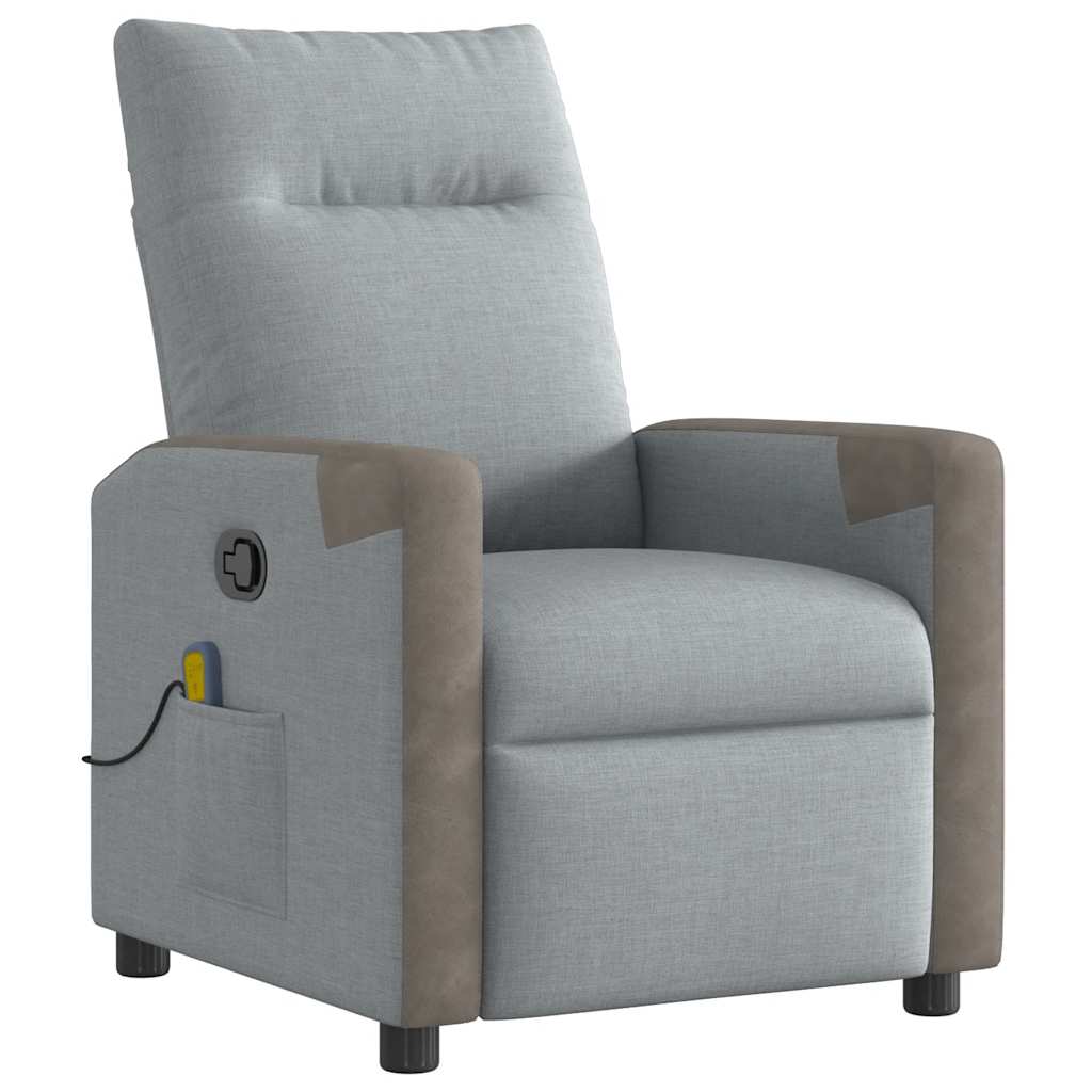 Massage Chair Light Grey Fabric