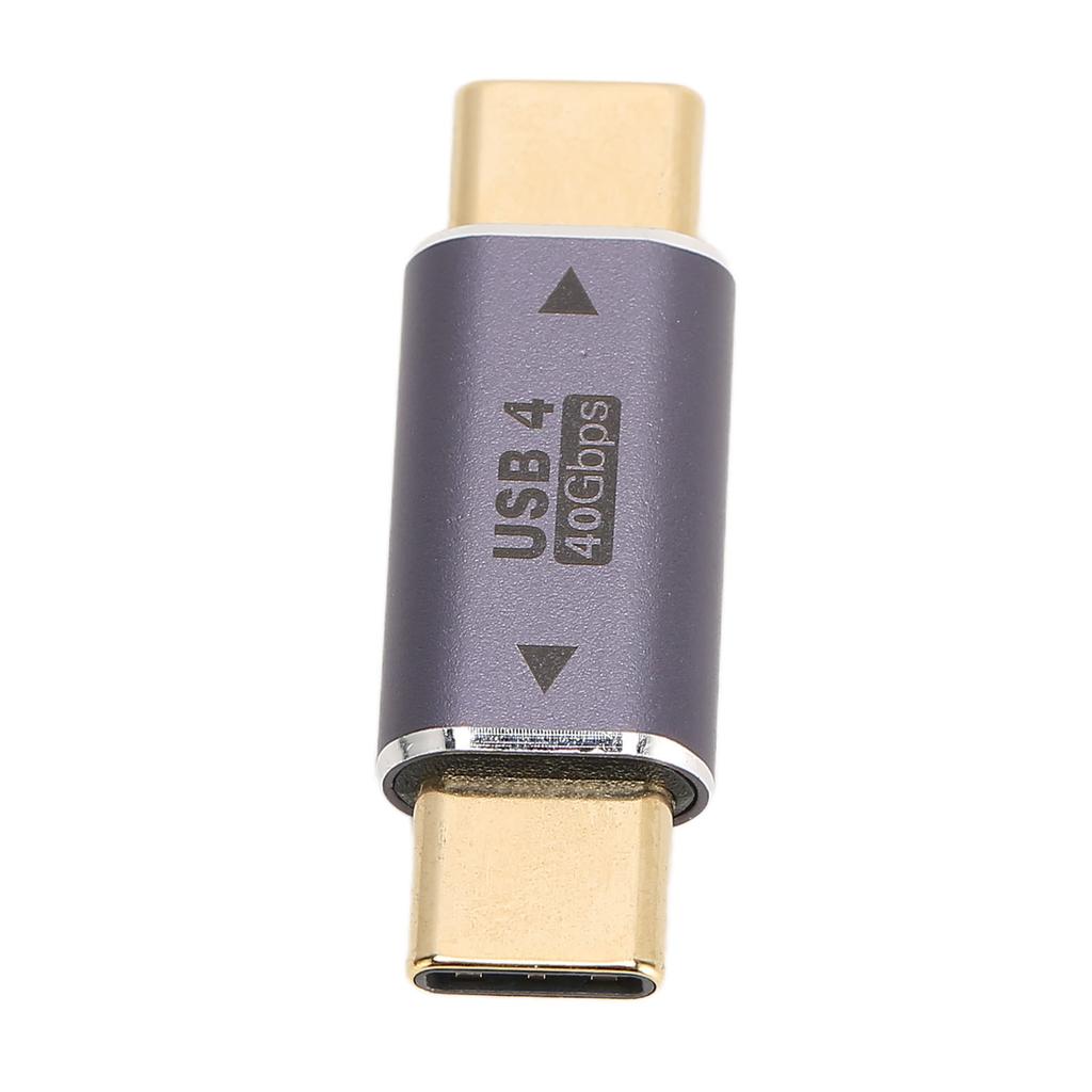 USB C Male to Male Adapter PD 100W 8K 40Gbps High Speed Charging HD Transmission Gold Plated Type C