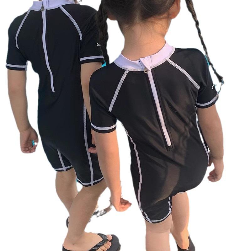 Boys' and Girls' Quick-Dry Sunscreen One-Piece Swimsuit 2025 - Professional Training Swimwear for Kids