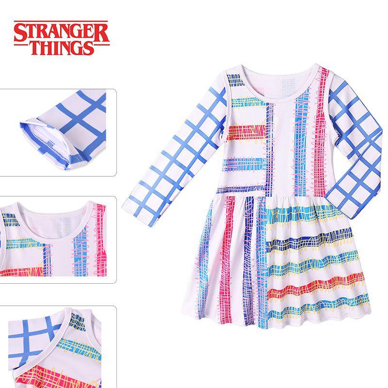 Silky Exquisite Stranger Things Girl Cosplay Dress Halloween Set