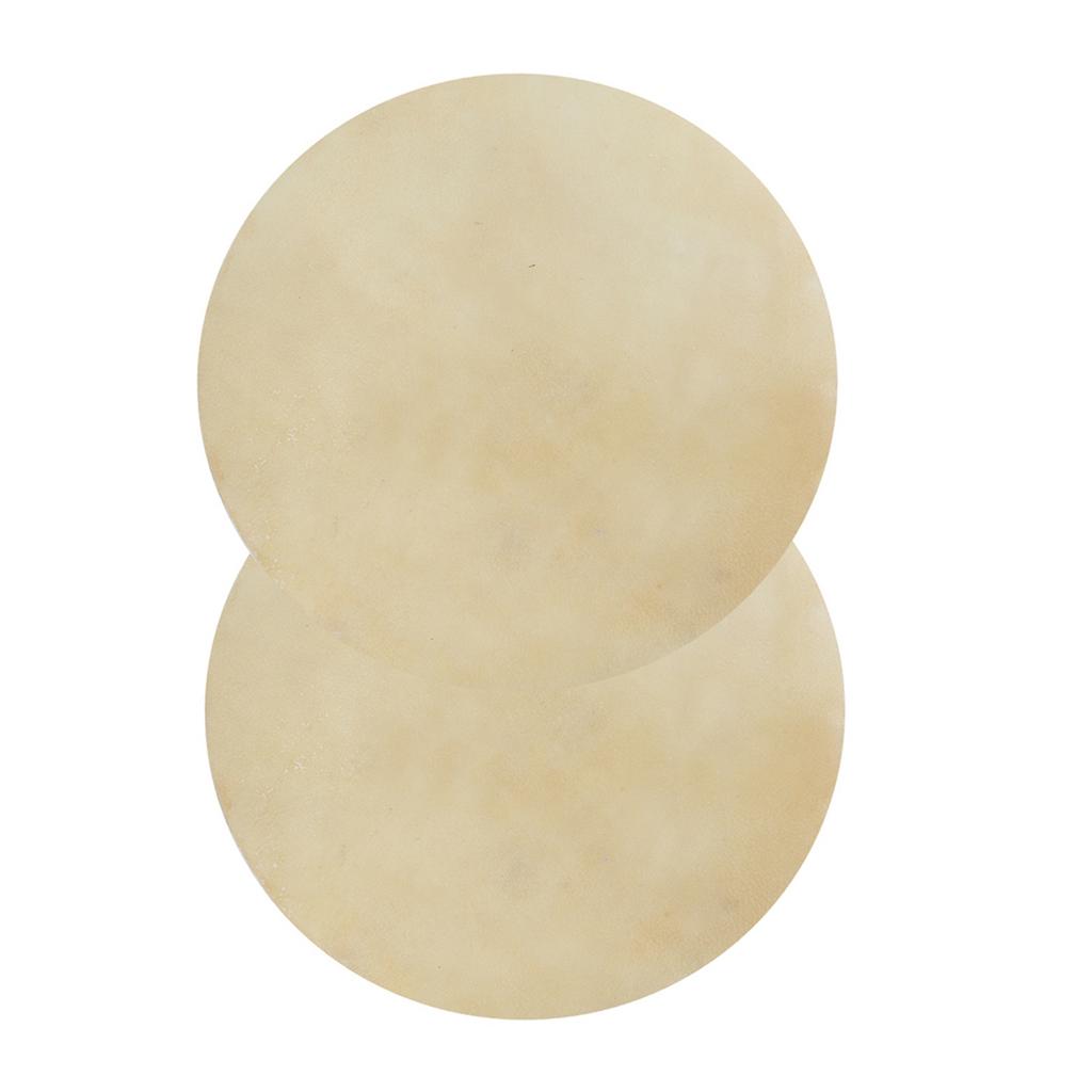 2pcs Drum Head Sheepskin Consistent Clear Sound for African Bongo Drum (12.2in)