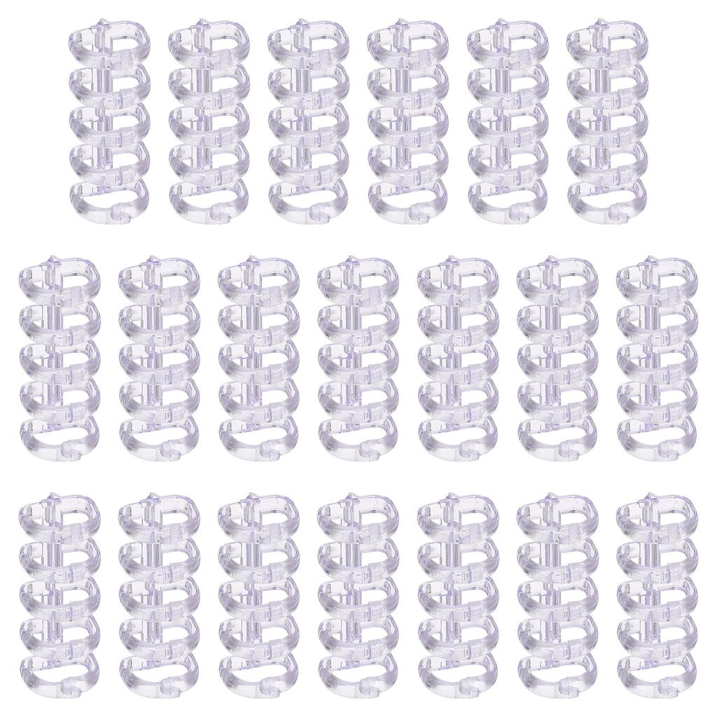 10/20Pcs 5-Ring Binding Spines Snap Split Binder Rings Plastic Round Loose-Leaf Rings Comb Folio Binder Stationery Office Supply