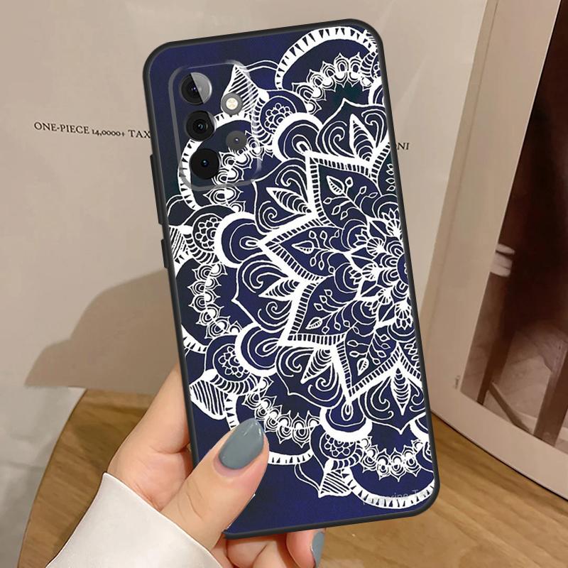Trippy Tie Dye Floral Mandala Case For Samsung Galaxy A34 A54 A17 A35 A55 A06 A16 A26 A36 A56 A53 A32 A52 A33 A13 A14 A15