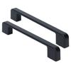 2pcs Cabinet Pulls Black Zinc Alloy Kitchen Drawer Handles with Screws for Drawer Wardrobe Cupboard Door