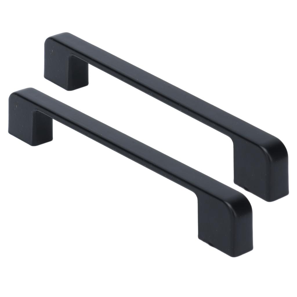 2pcs Cabinet Pulls Black Zinc Alloy Kitchen Drawer Handles with Screws for Drawer Wardrobe Cupboard Door