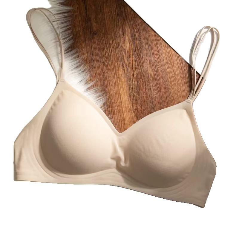 Liquid foundation cross beautiful back women's summer thin anti-sagging invisible seamless big halter bra
