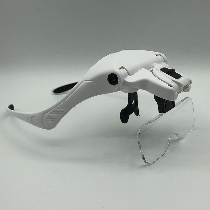 5 Lens Adjustable Magnifier Eyelash Extension Magnifying Glasses Led Light Lamp Grafting Repair Tattoo Individual Lashes