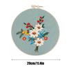 Flower Pattern Hand Embroidery Beginners Kit Embroidery Sewing Needlepoint Set Craft for Embroidery Enthusiasts Lovers
