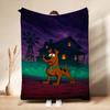 Cool Scooby Doo Flannel Printed Blanket Cozy Warm Fleece Blanket For Living Room Bedroom Gaming Room Lightweight Home Decor Valentine'S Day Gift