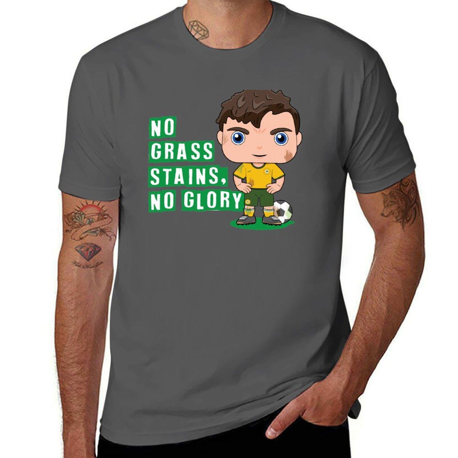 

No Grass Stains, No Glory - boys soccer design T-Shirt man t shirt summer man graphic t shirt T-Shirt 4XL