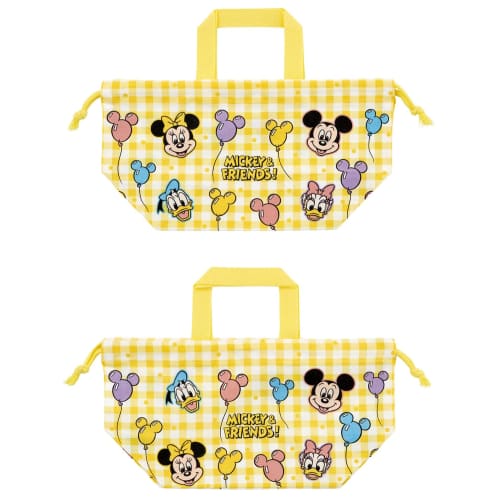 Skater Children's Lunch Box Drawstring Bag with Gusset Kids Made in Japan Disney Mickey & Friends Balloon KB7
