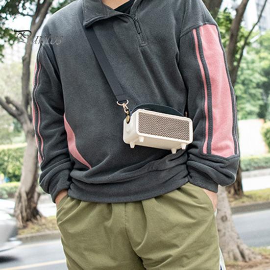 Husă de protecție din silicon cu curea de mâner din piele artificială și curea de umăr pentru difuzor BT portabil Marshall Emberton II audio anti-zgârieturi