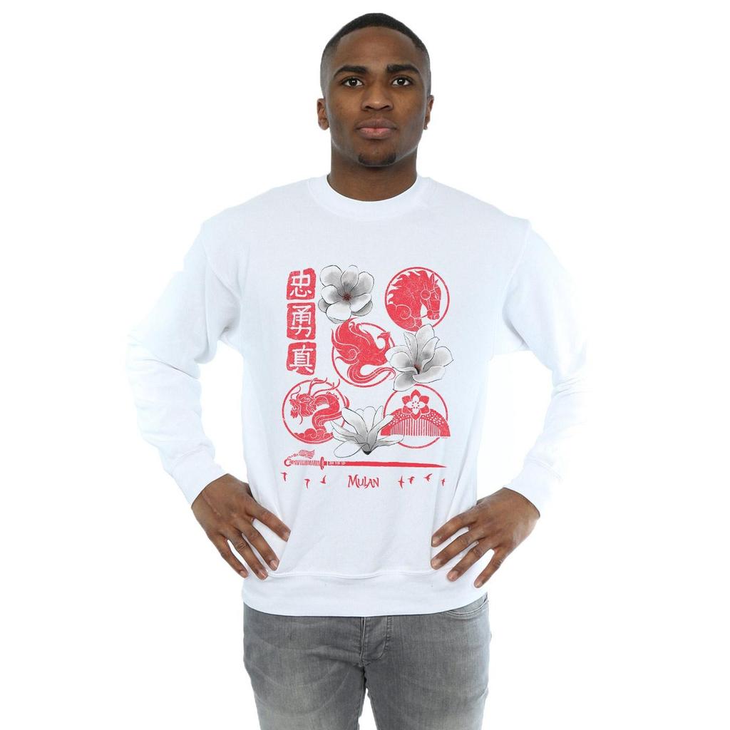 Disney Mens Mulan Movie Icons Sweatshirt