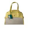 Gebrauchte Loro Piana Tragetasche gelb/beige Leder/Canvas Damen