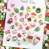 2025 New Christmas Cartoon Nail Art Accessories Cute 3D Santa Hat Snowman Resin DIY Nail Decorations