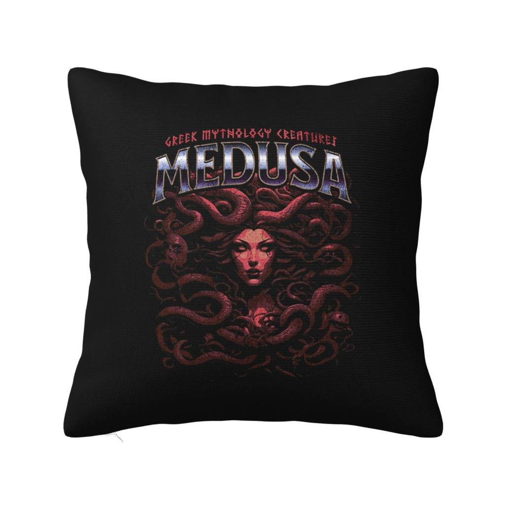 Ancient Greece Medusa Gorgon Vintage Style Square Pillowcase Cushion Cover Pillow Case Throw Pillow Cover for Home Bedroom Car