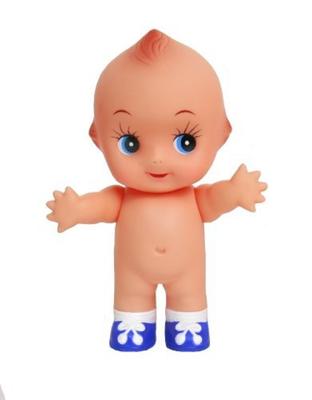 Kewpie mit lila Schuhen, 15cm,
