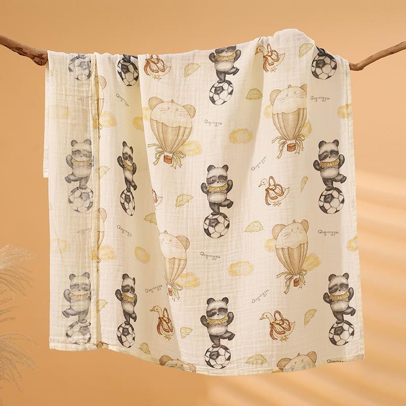 100x110cm Package Single Type A Pure Cotton Summer Thin Double-layer Gauze Bath Towel Pure Cotton Newborn Baby Blanket