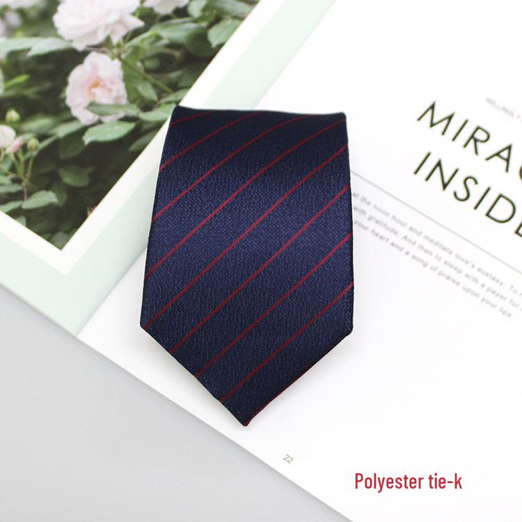 2024 Men's Jacquard Polyester Silk Tie - Floral and Stripe Design