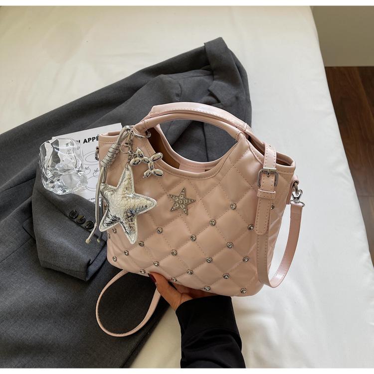 Ballet style rhombus chain handbag women's 2025 new niche single shoulder underarm bag fashionable versatile messenger bag