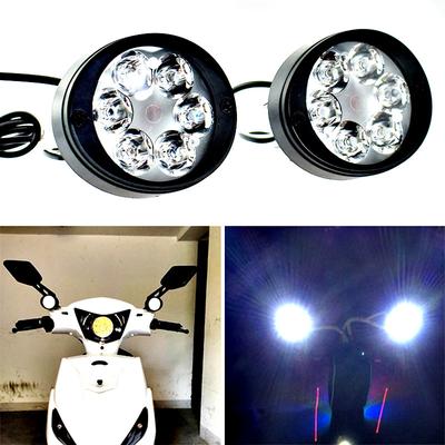 2pcs High Quality Set Motorcycle Headlight Fog Driving Lights Front Head Lamp 6 LED 12V-85V