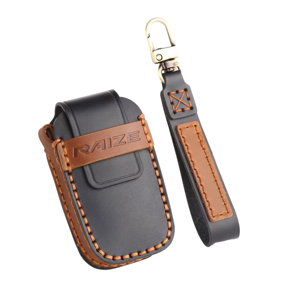 

Toyota Rise Серия A200 Серия A210 Ноябрь Эксклюзивный Чехол для ключа из натуральной кожи Кожаный чехол для ключа Держатель для ключей Чехол для смарт-ключа Чехол для ключа на заказ с RAIZE чёрный