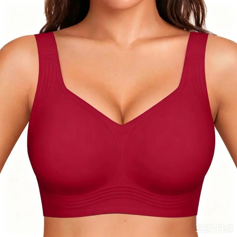 European Hot Selling Leopard Print Seamless Wireless Jelly Cup Bra Plus Size Comfort Daily Intimates for Women
