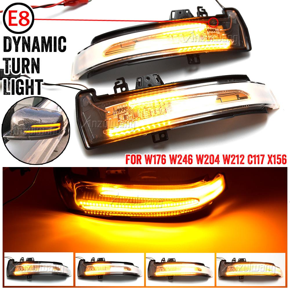 For Mercedes Benz W204 W176 W212 CLA A B C E S GLA GLK CLS Class Dynamic Led Turn Signal Rearview Mirror Indicator Blinker