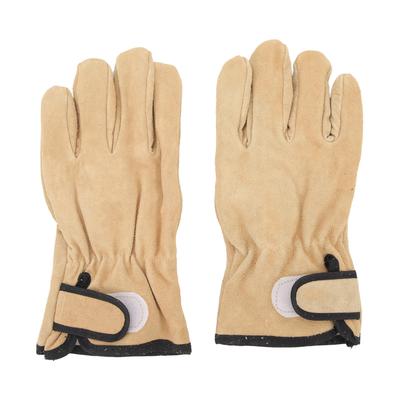 1 Paire de Gants de Travail en Cuir de Vache Intérieur Polyester Extérieur Cuir de Vache Respirants Résistants à la Chaleur pour Barbecue Cuisine Cuisson