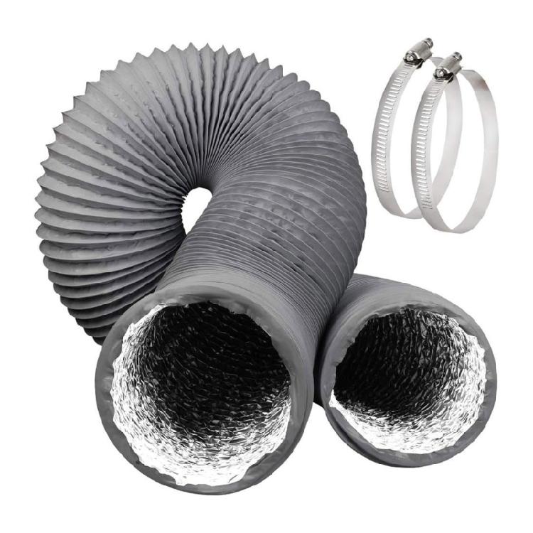 Permanent Aluminum PVC Compound Ventilation Hose 150mm For Kitchen Exhaust And Bathroom Ventilation