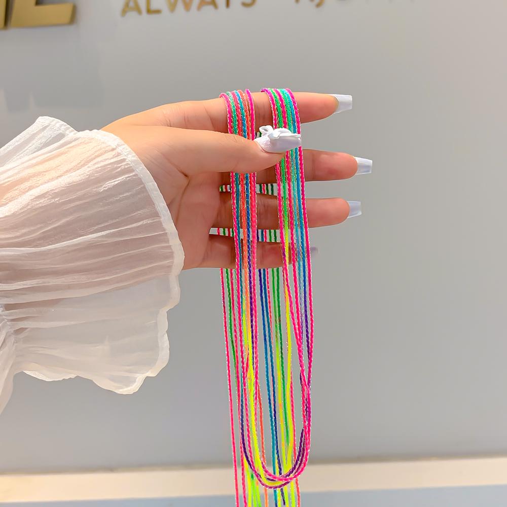 Rainbow Braided Headband & Hair Tie for Women and Children