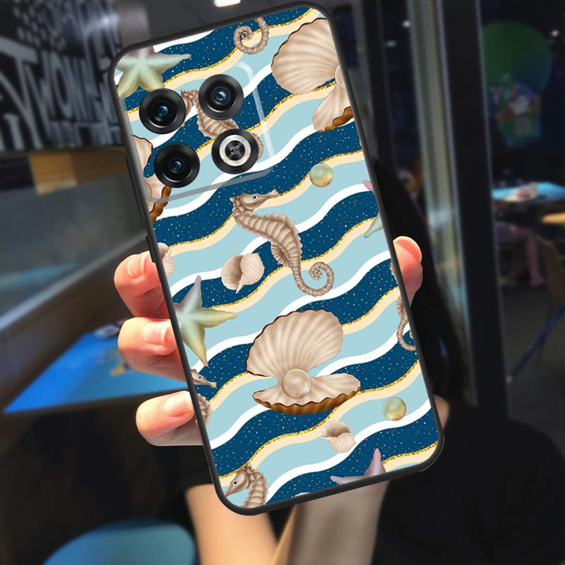 Starfish Seahorse Pattern Funda For OnePlus 12 12R 13 R 11 9 10 Pro 8T 9RT 10T OnePlus Nord N20 N30 CE 4 2 3 Lite Case