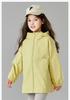 Girls' Loose Medium To Long Hooded Coat