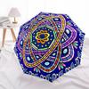 1pc Mandala Artwork Automatic Open/Close Umbrella, Umbrella with cartoon Design, Portable Compact Umbrella for Men & Women, Good Holiday Gif