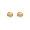 High-End Gold Brushed Texture Round Stud Earrings Women'S Fashion Commuter Geometric Earrings Cold Wind Simple Earrings