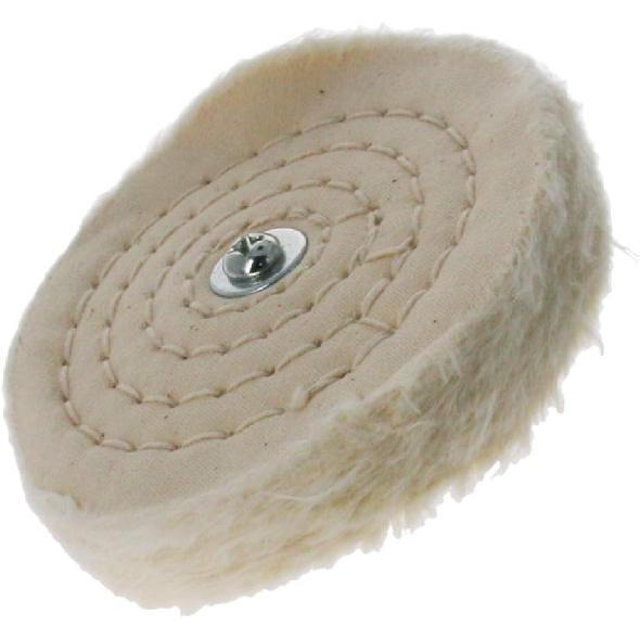 Utoolmart 2-Inch Buffing Polishing Pad Wheel Cotton with 1/4-inch Handle for Manifold Aluminum Stainless Steel Chrome 6 Pcs