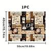1 Stück Boho Chic Kaffee-Trockenmatte aus Gummi, Geschirr für Cafés, Küchenteppich, Geschirr, langlebig, Kieselalgen-Schlamm, Tischset, Haustier-Kaffeegeschirr-Matte