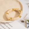 Personality Retro Multicolour Acrylic Bend Bangle for Women Charm Curved Bamboo Pipe Stone Grain Bracelet Jewelry Accessory Gift