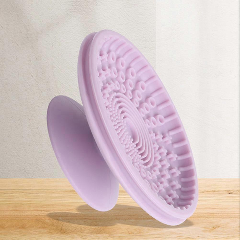 Make-up-Pinselreiniger Kosmetikpinsel Reinigungsbox für den täglichen Gebrauch Violettes Silikon