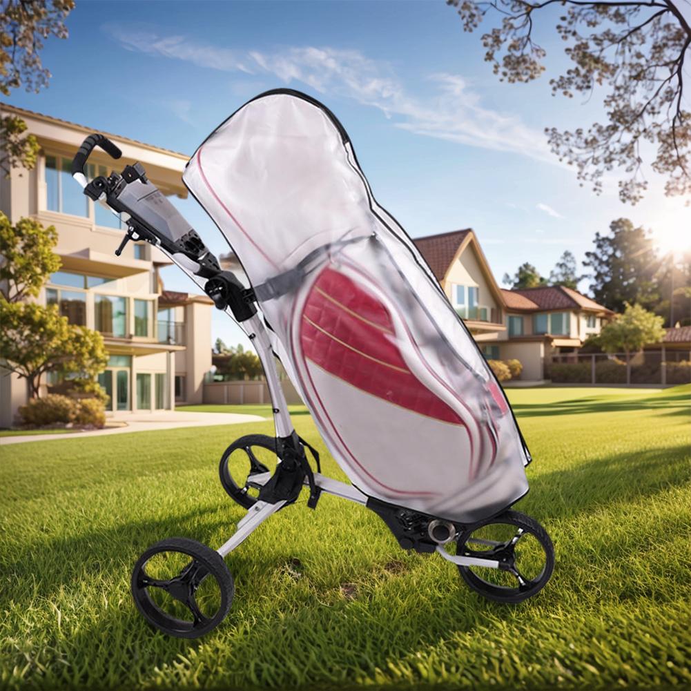 PVC Golf Bag Transparent Dustproof Golf Bag Protector with Hood Golf Pole Bag Cover Golf Rain Bag for Golf Push Carts& Golf Club