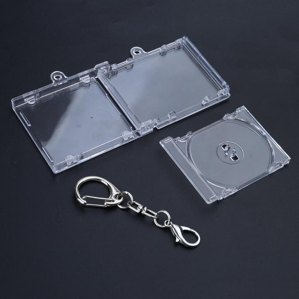 Blank Disc Case Keychain For Keychains Backpack Hanging Decor Chain Clip Creative Acrylic Disc Hanging Charm Clip