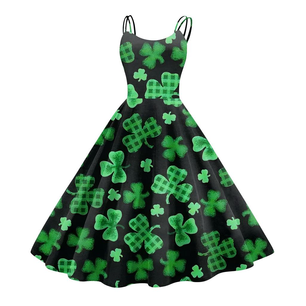 Women's Fashion Printed Sexy Strapless Gothic Cocktail Dress Punk Vintage Dress