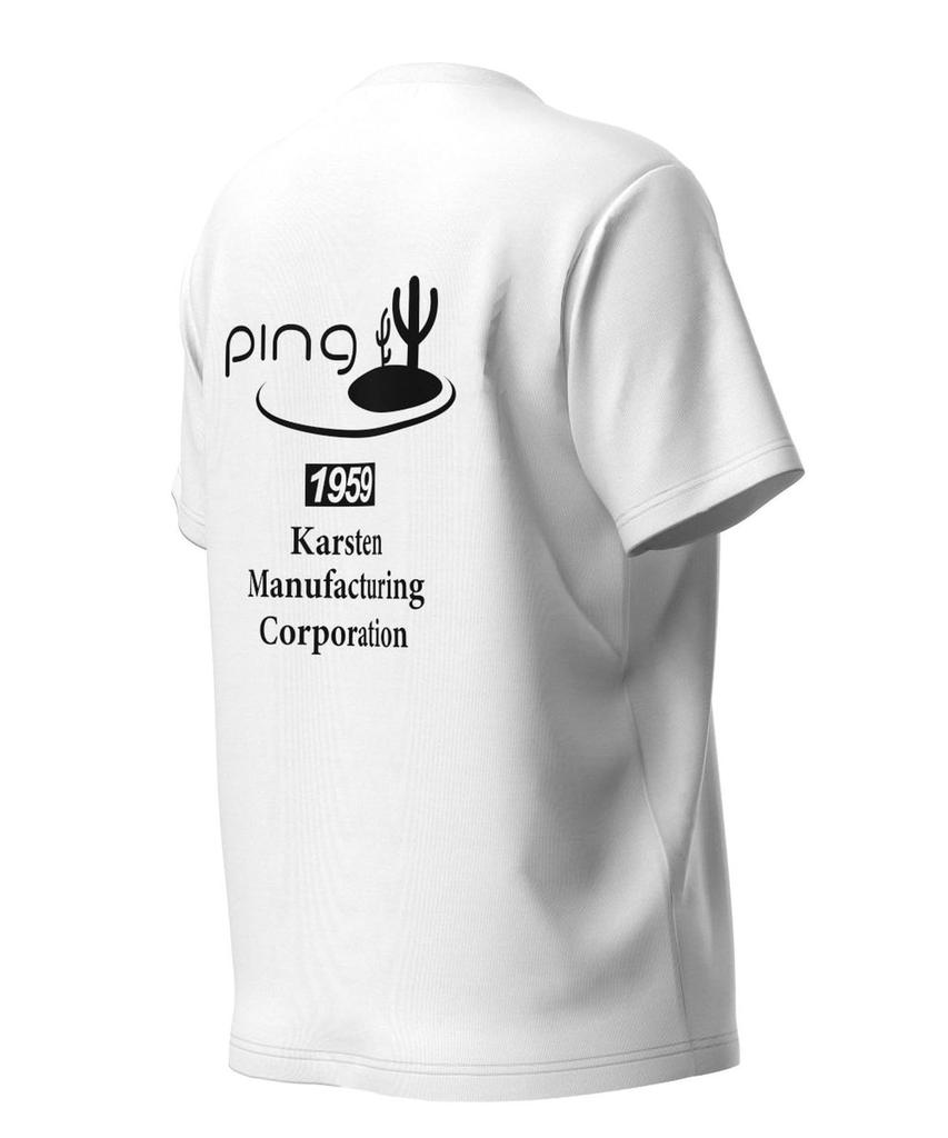 Short Sleeve Printed Up Golf LL [Pin Apparel] Women's T-Shirt (Set Compatible) / / 622-4264800 030_White