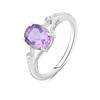 Bague en argent avec améthyste naturelle (2113508) 2,75 grammes. 925 échantillons