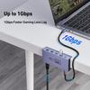BENFEI USB C-hub med säker klämma Gigabit 100W PD 10Gbps 2 och 2 Kompatibel med iPad och XPS17 8-i-1 - 4K@60Hz HDMI, Ethernet, Laddning, USB-C,
