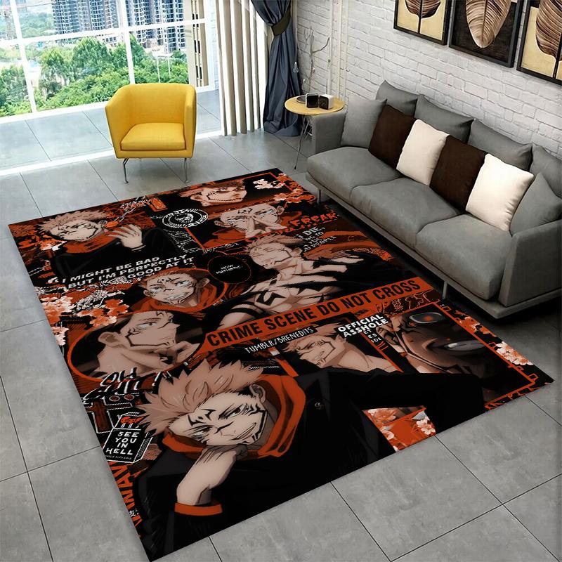 

Cartoon Jujutsu Kaisen Anime Itadori Yuj Carpet Rug for Playroom Bedroom Living Room Sofa Home Decor,kid Non-slip Floor Mat 40x60cm