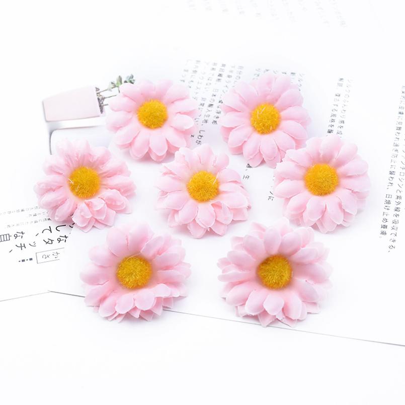 Künstliche Blumen Weihnachtsdekorationen für Zuhause Vase Tisch Hochzeit Dekorativer Kranz Seidenkleine Gänseblümchen DIY Geschenkbox Sammelalbum