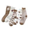 Cold Proof Socks for Women Mid Calf Socks Autumn and Winter Thickened Fleece Lined Warm Long Calf Terry Cloth Socks Long Calf Winter Looped Socks
