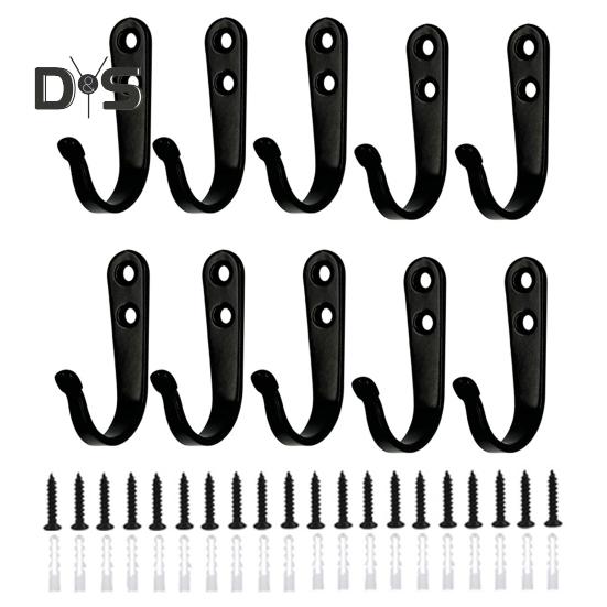 

10/15/20 шт. металлических настенных крючков с винтами, прочные многофункциональные крючки для дома, офиса, ванной, одежды, шапки, шарфа, полотенца, сумки, ключей, зонтика, сумки, вешалки 10pcs