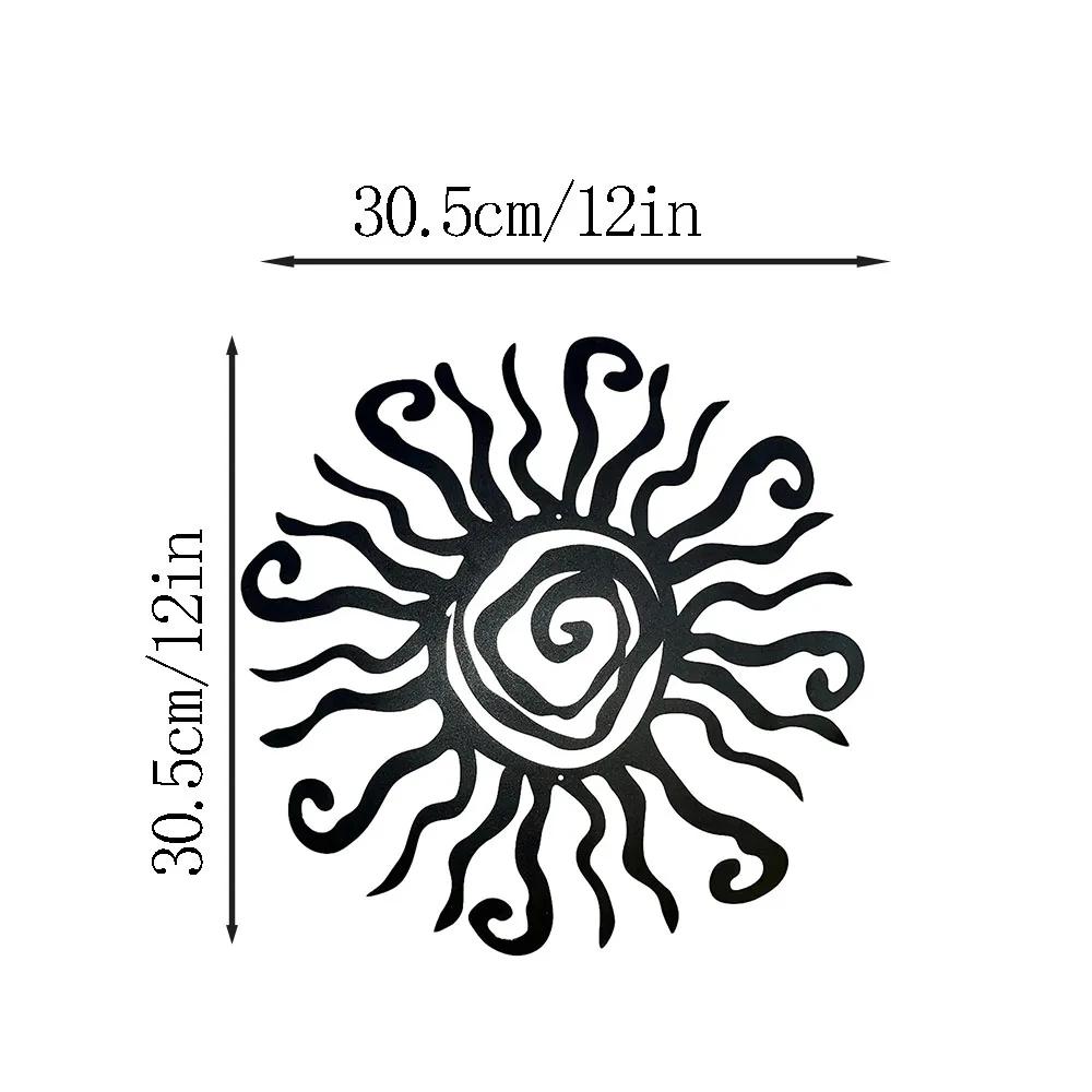 

1 шт. Riverside Designs Wacky Sun Metal Wall Art Steel Outdoor Decor Black Home DecorСпальня/Гостиная/Украшение для дома бежевый